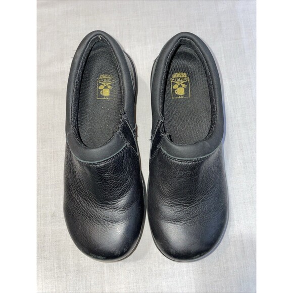 Keen Women’s Casual Shoes Size 7.5 M Black Leather Hiking Outdoors Comfort - Picture 4 of 12